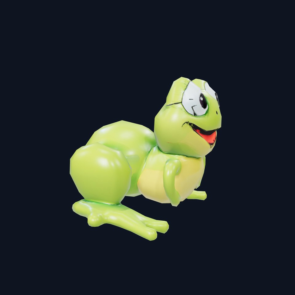 Green Inflatable Frog model pack