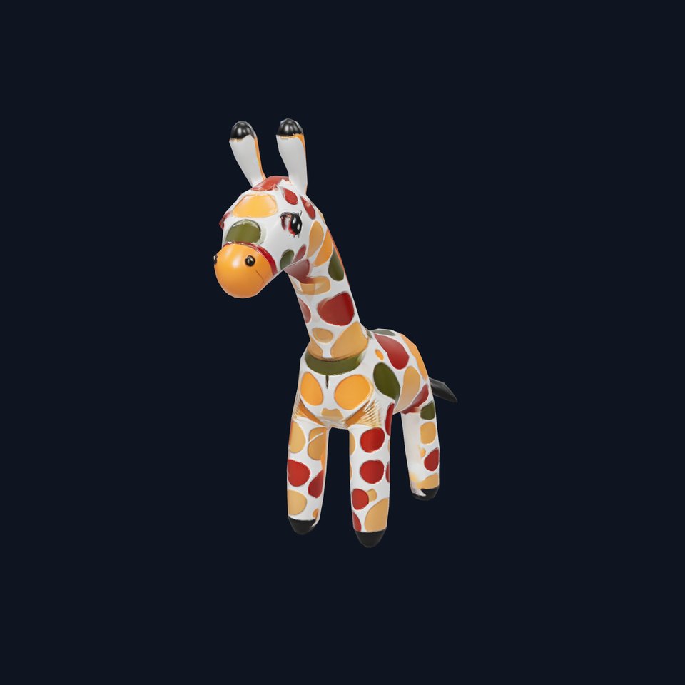 Colorful Giraffe Inflatable model pack