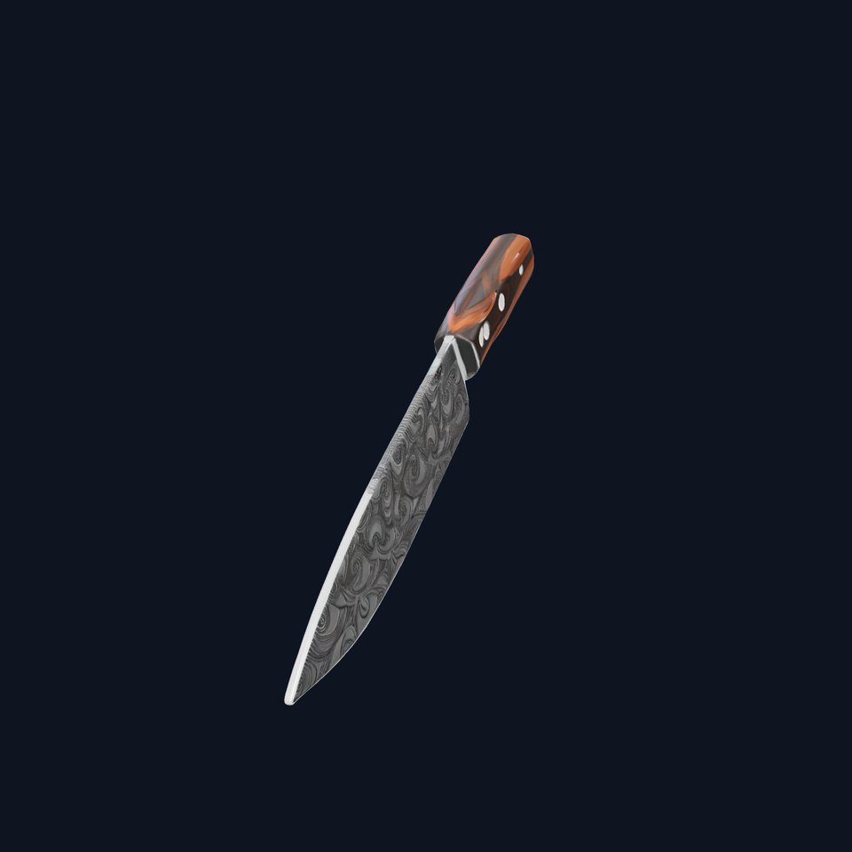 Damascus Steel Chef Knife model pack