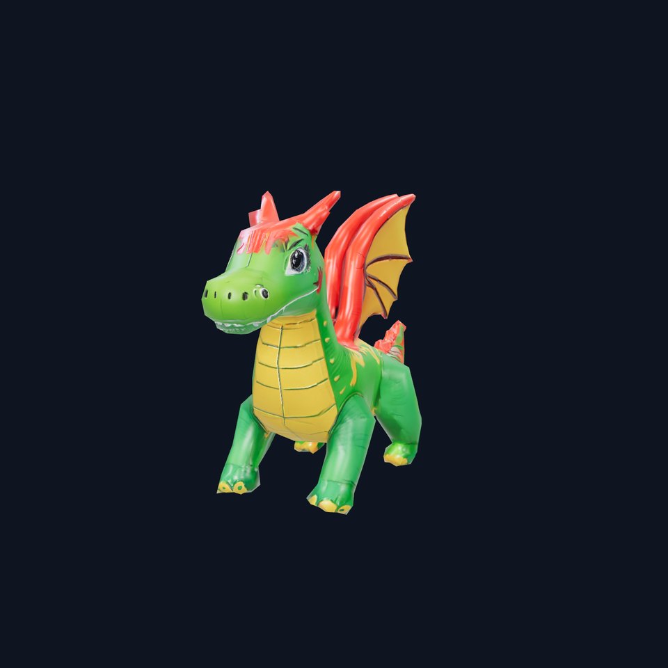 Inflatable Green Dragon model pack