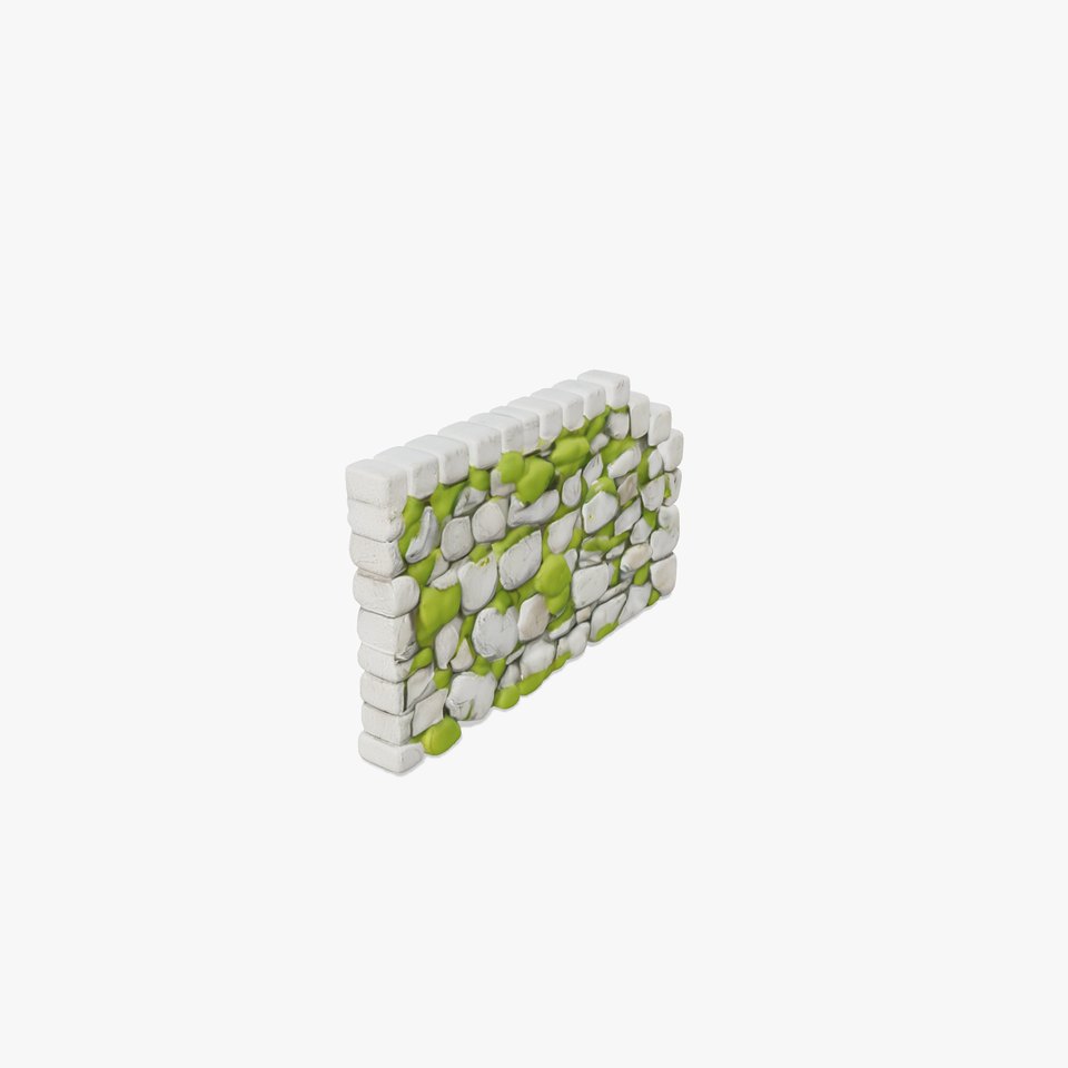 Mossy Stone Wall model pack