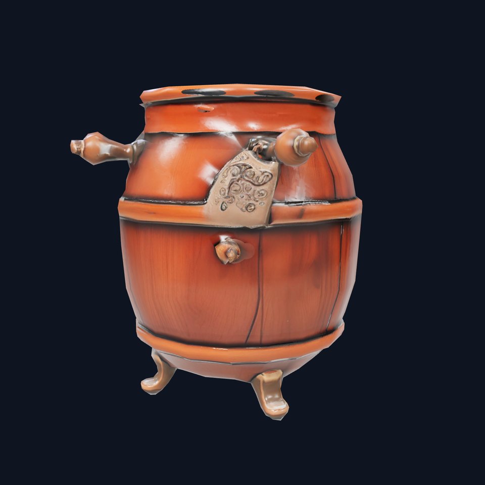 Vintage Wooden Barrel model pack