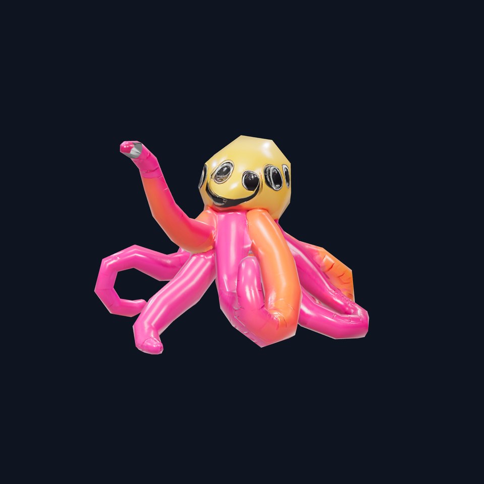 Vibrant Octopus Toy model pack