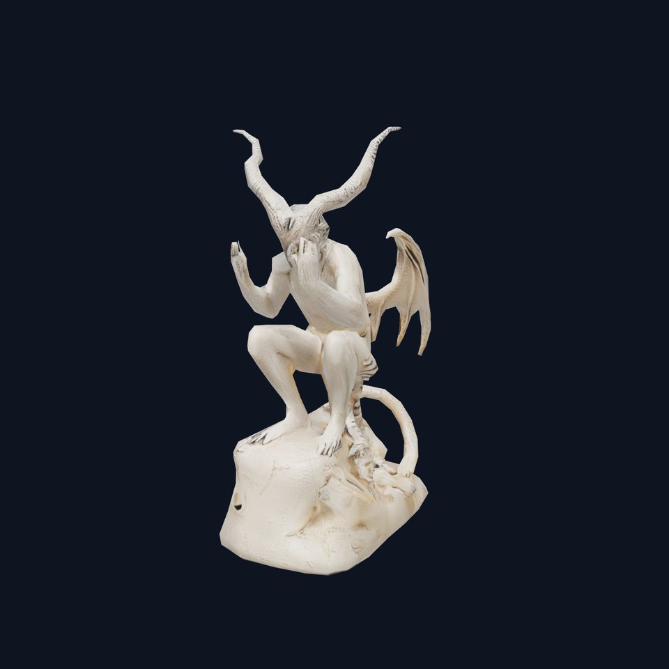 Demonic Stone Sculpture model pack