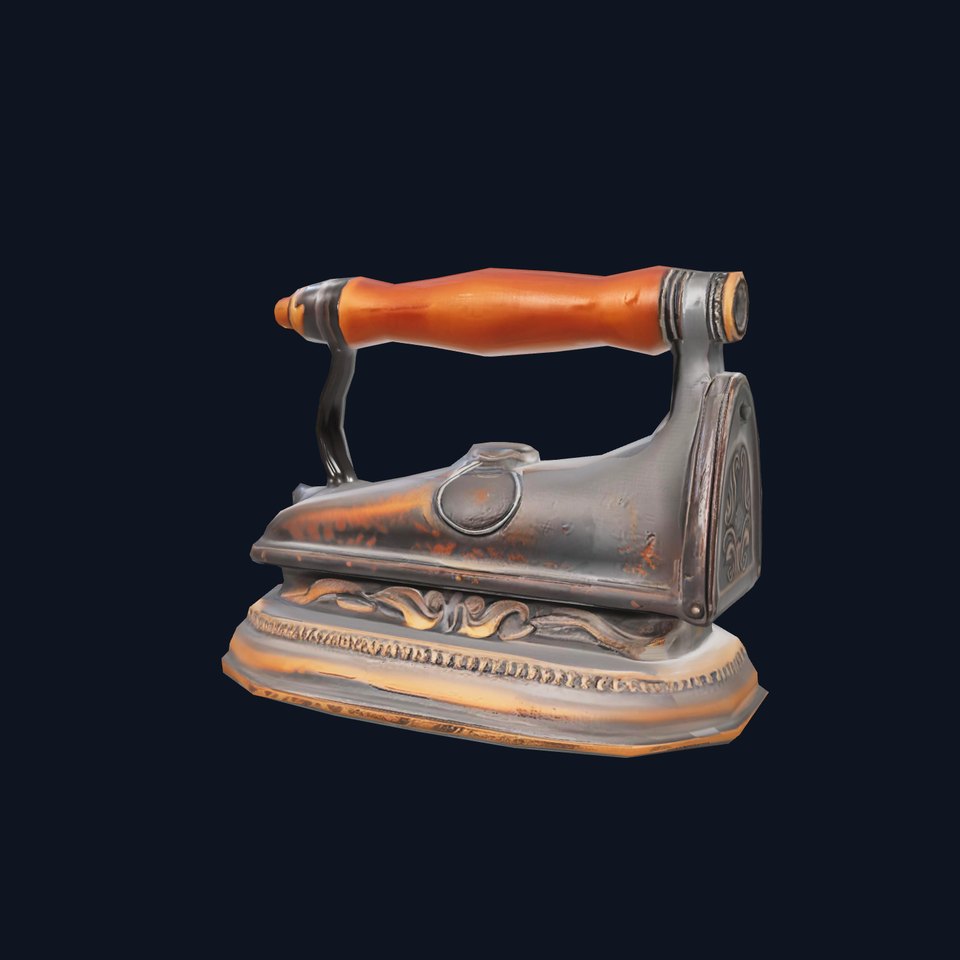 Vintage Iron Wood Handle model pack