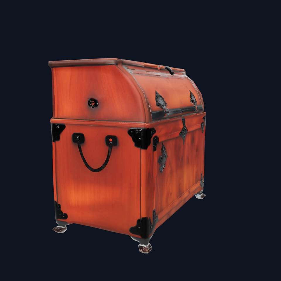 Ornate Wood Chest model pack