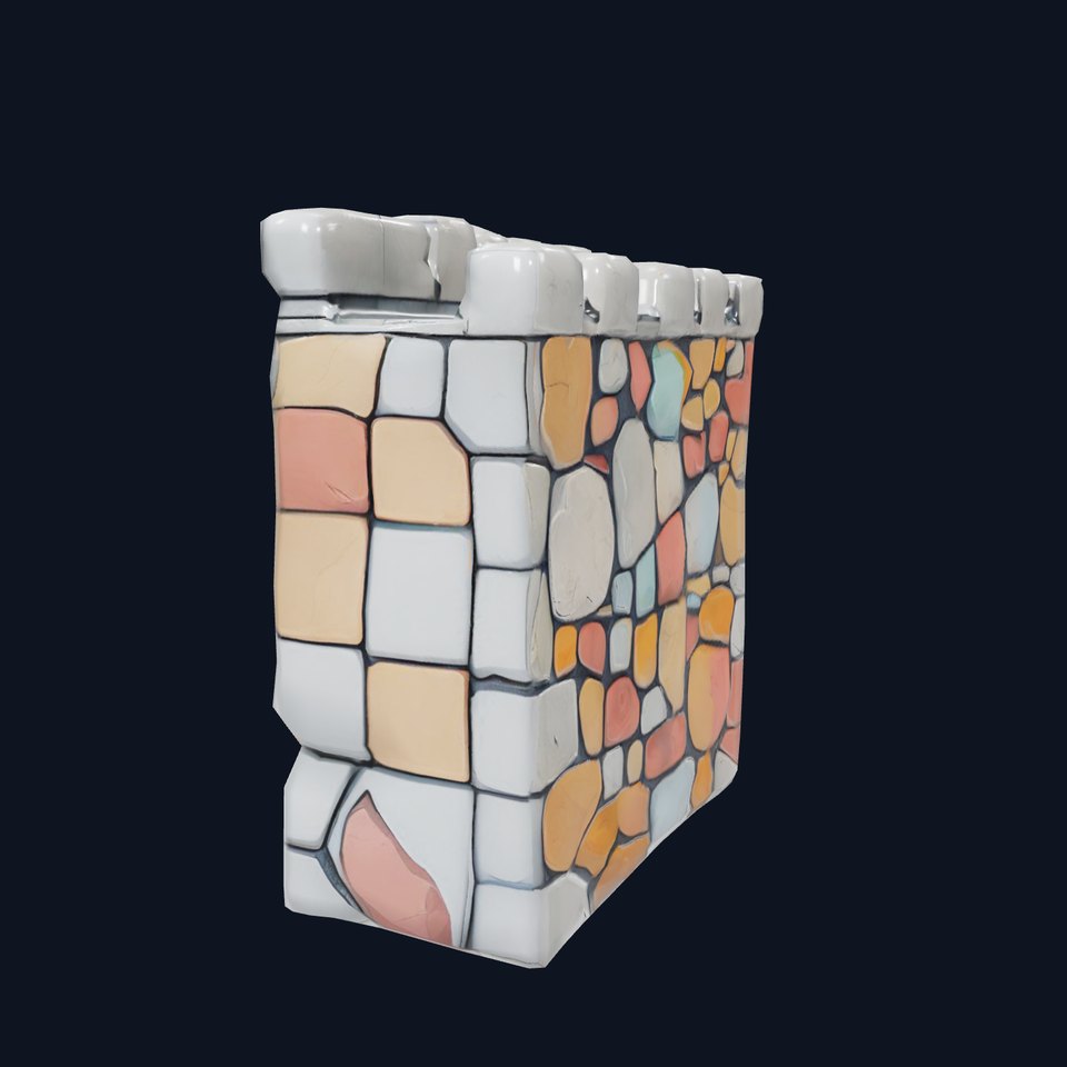 Colorful Stone Wall model pack