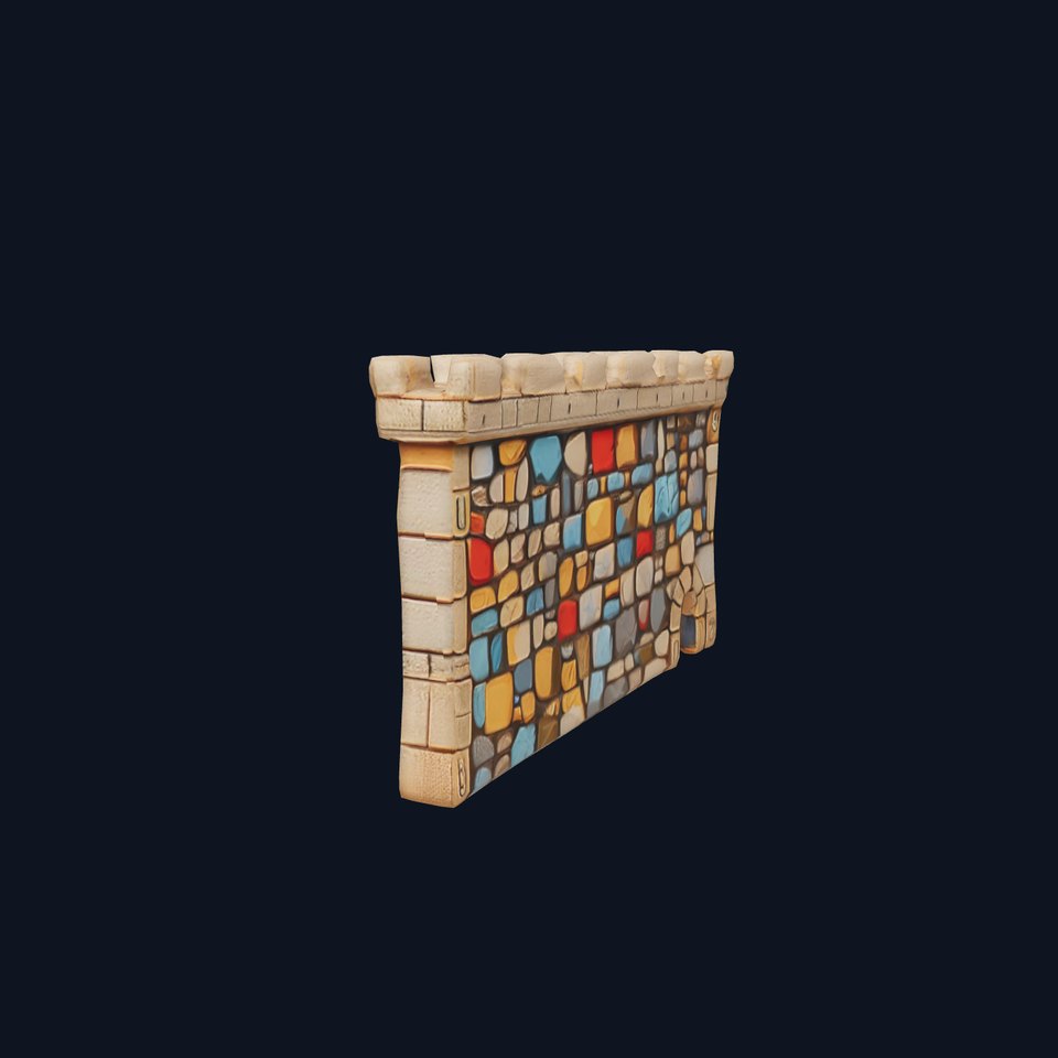 Colorful Stone Wall model pack