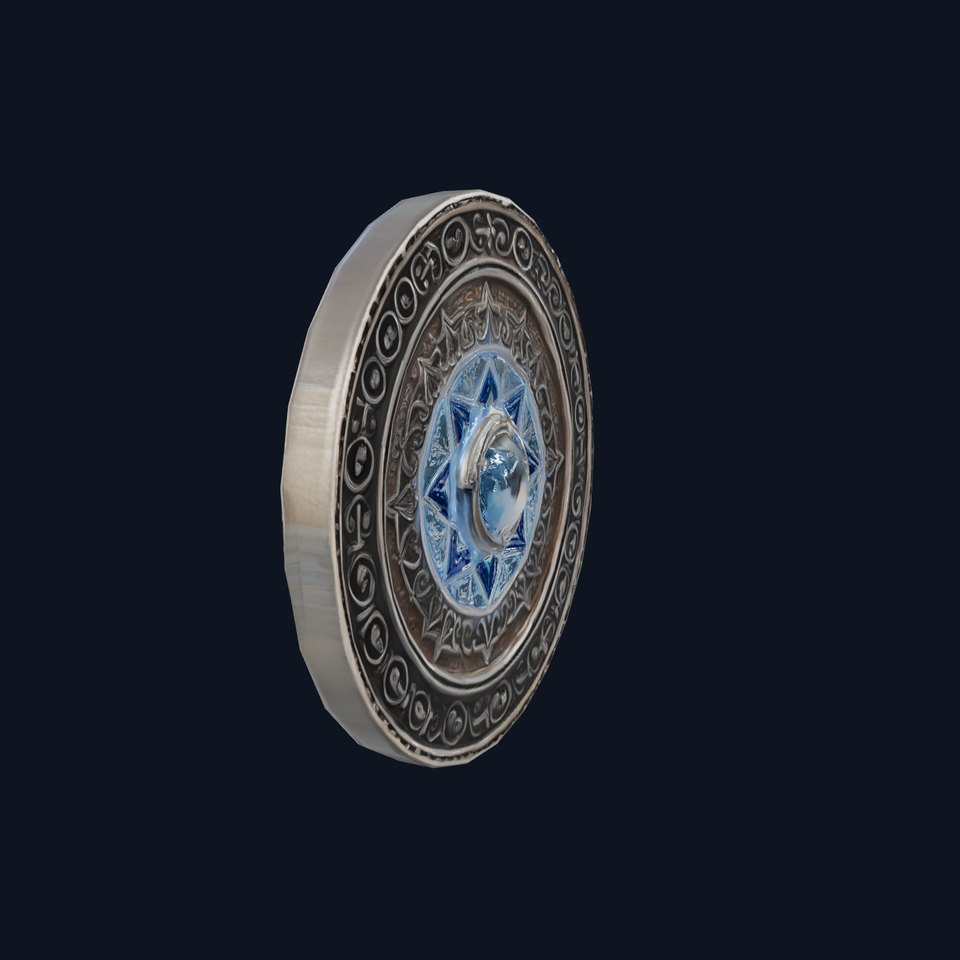 Ornate Silver Medallion model pack