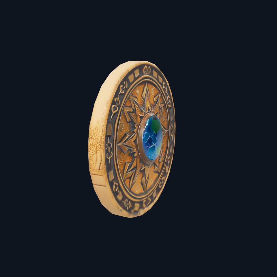 Ornate Brass Medallion model pack