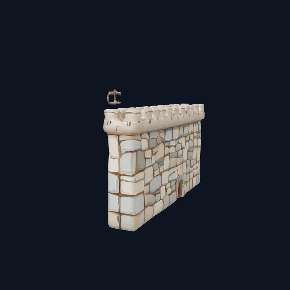 Stone Fortress Wall model pack