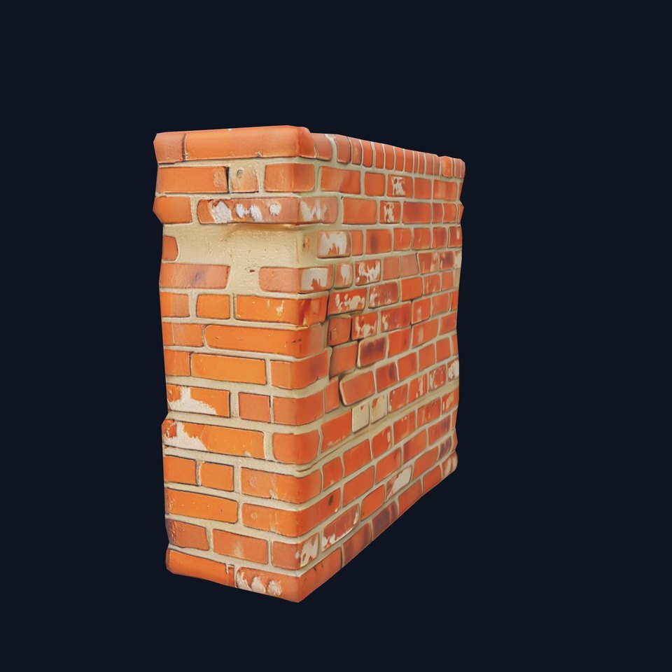 Rustic Brick Wall model pack