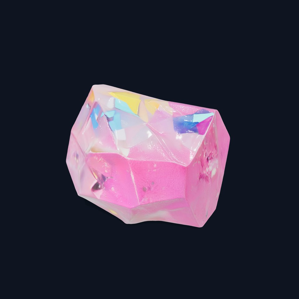 Pink Gemstone Crystal model pack viewer poster