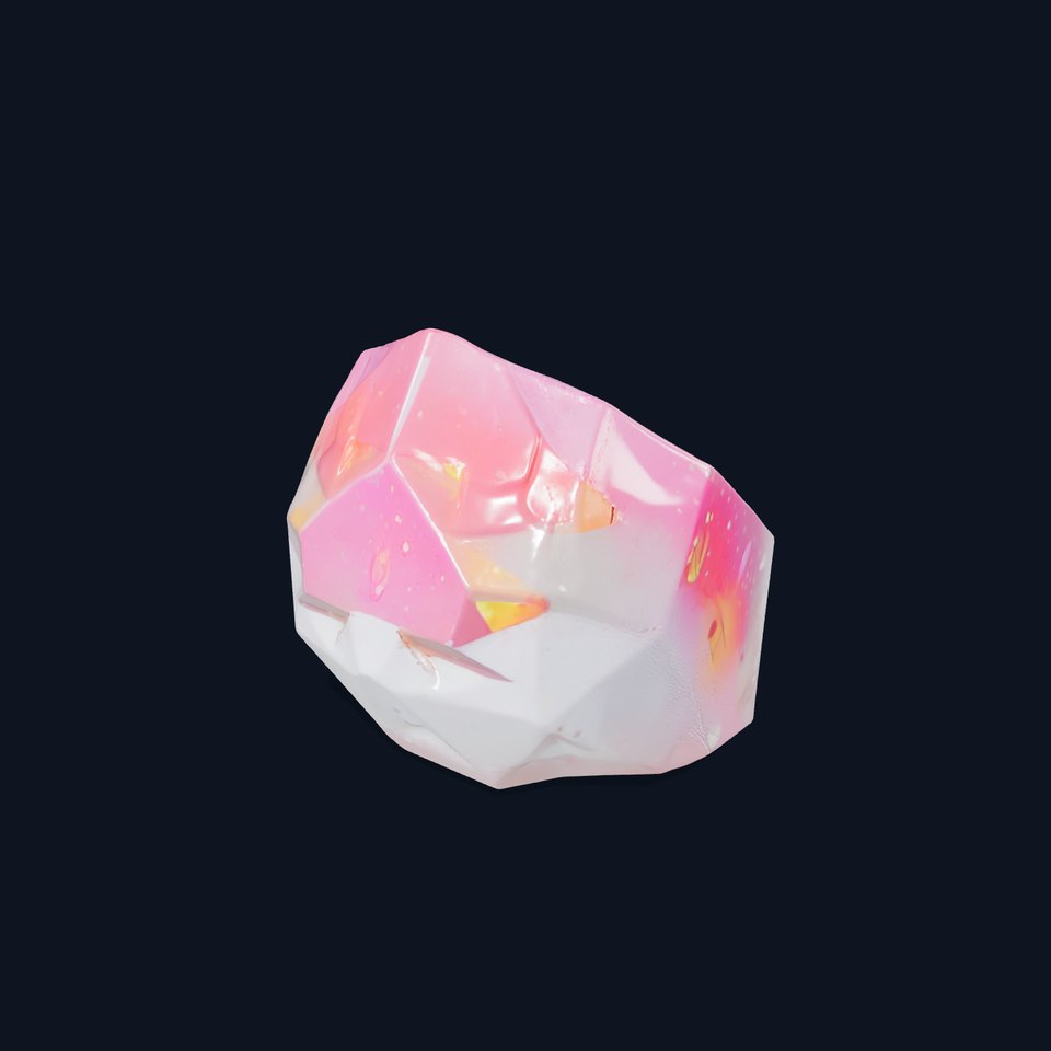 Radiant Pink Gemstone model pack