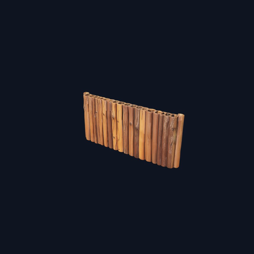 Natural Timber Fence model pack