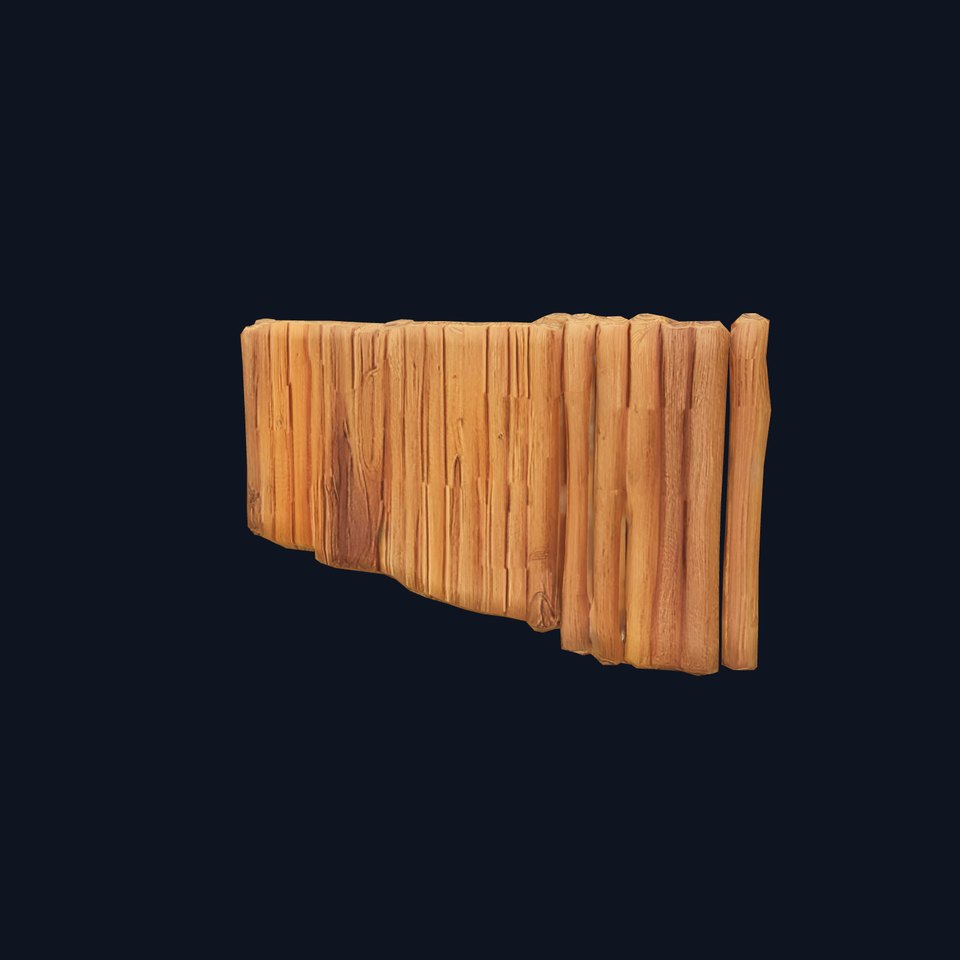 Rustic Wooden Fence model pack