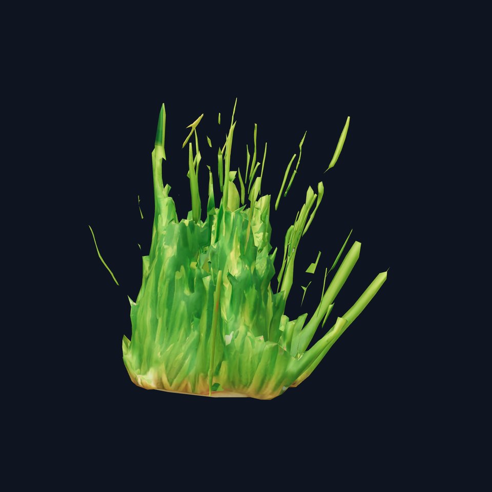 Vibrant Grass Cluster model pack