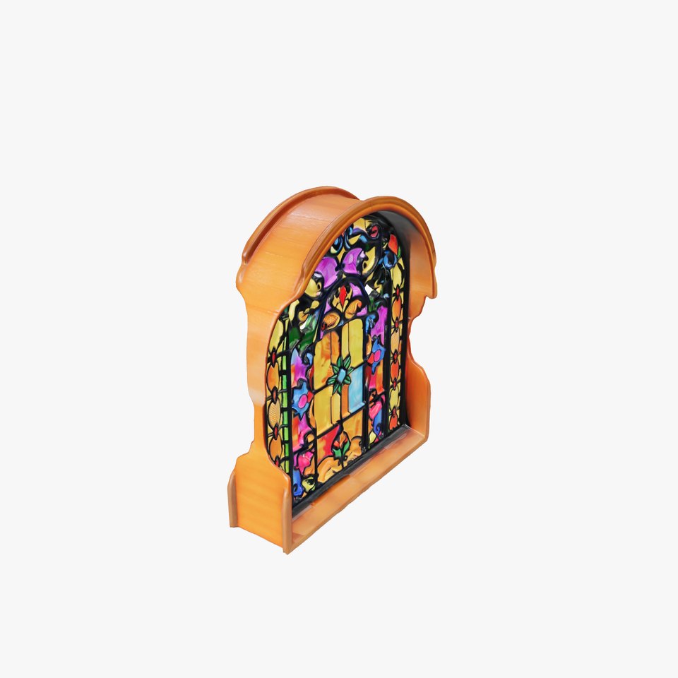 Vibrant Stained Glass Window model pack viewer poster