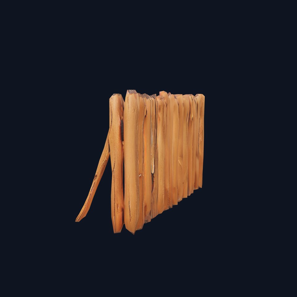 Rustic Wooden Fence model pack