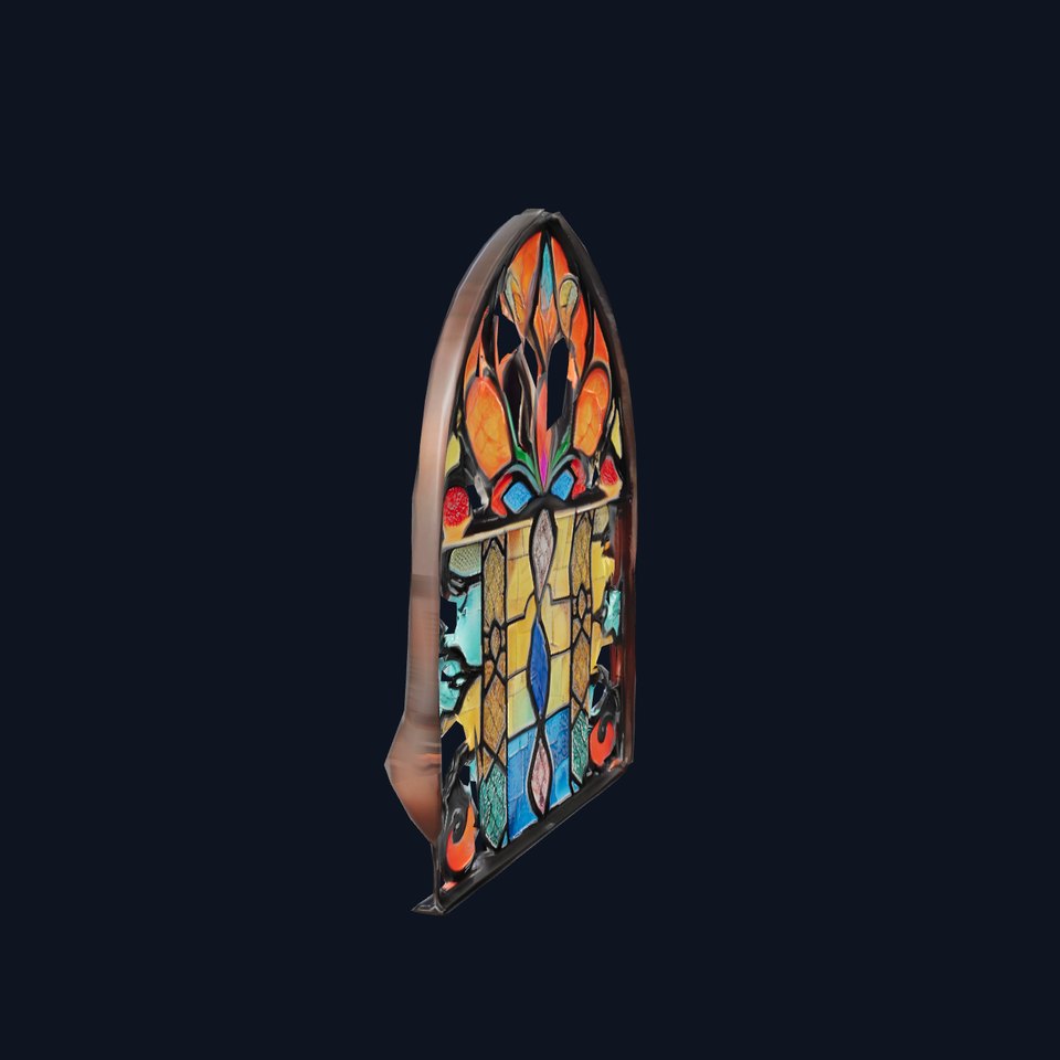 Vibrant Stained Glass Window model pack