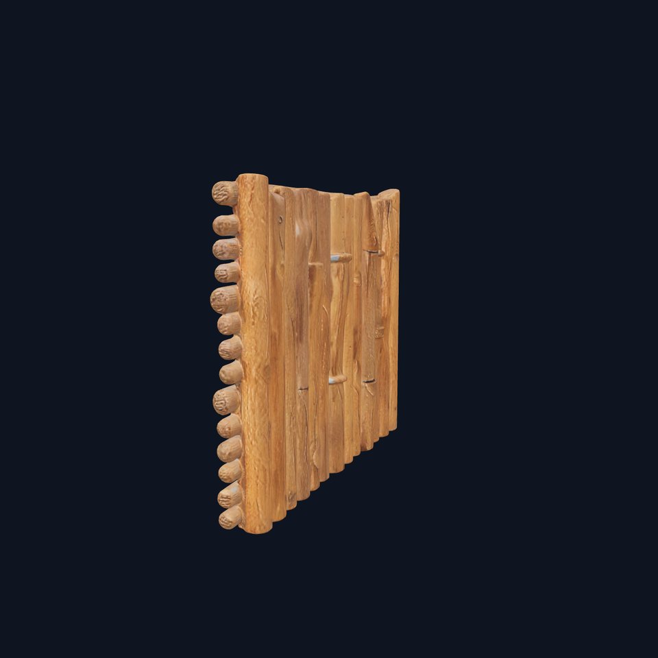 Rustic Wooden Fence model pack