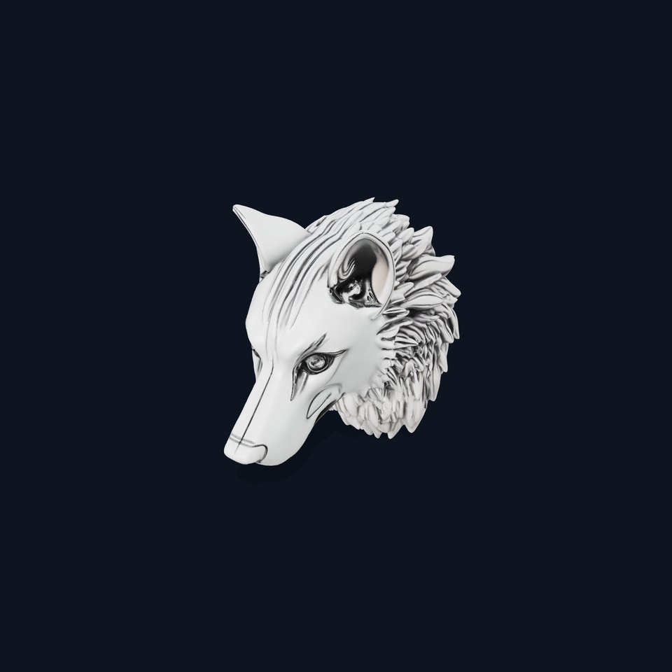 Silver Wolf Pendant model pack