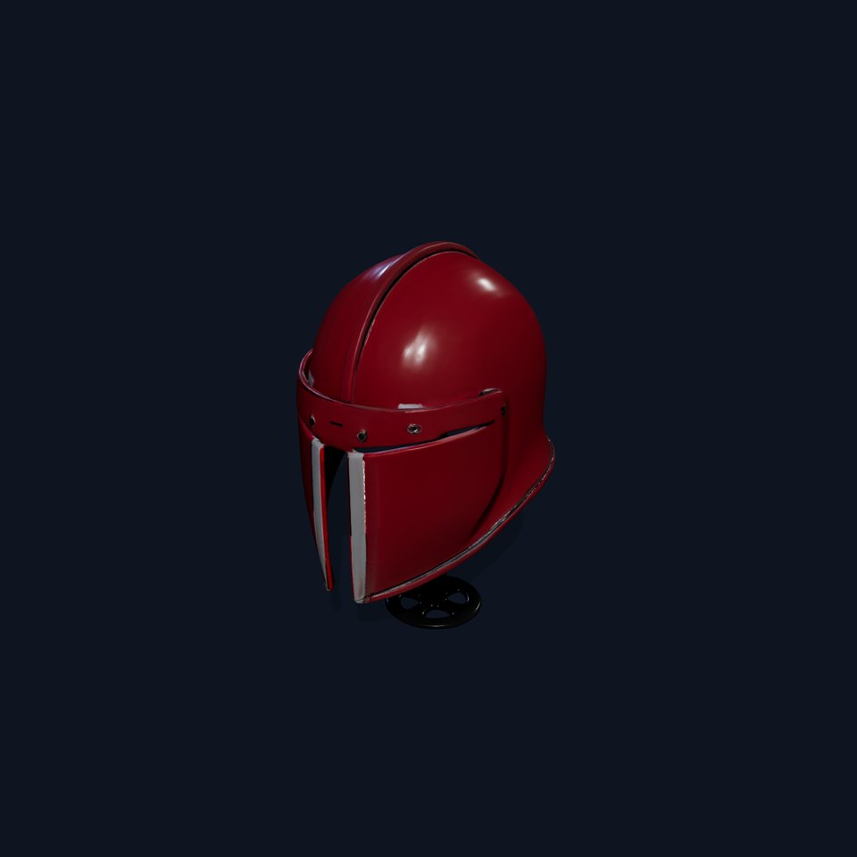 Shiny Red Helmet model pack viewer poster