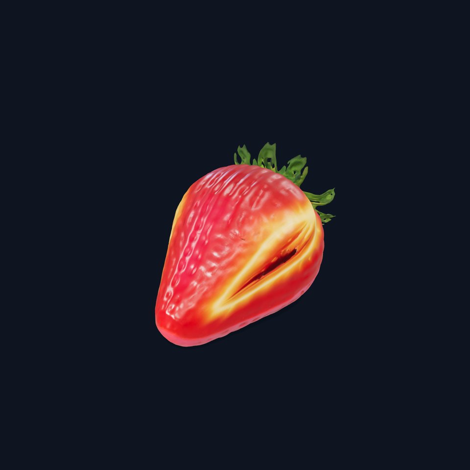 Fresh Strawberry Slice model pack viewer poster