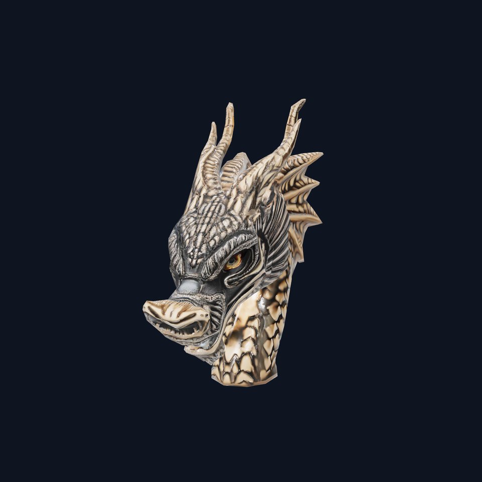 Bronze Dragon Head model pack