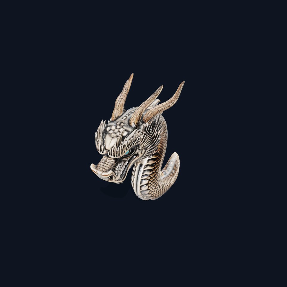 Golden Dragon Sculpture model pack