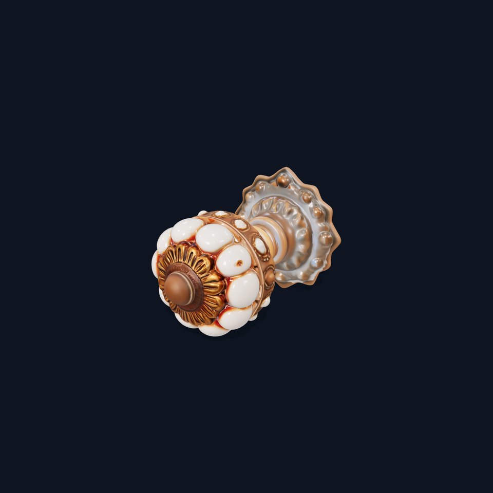 Ornate Gold Door Knob model pack viewer poster