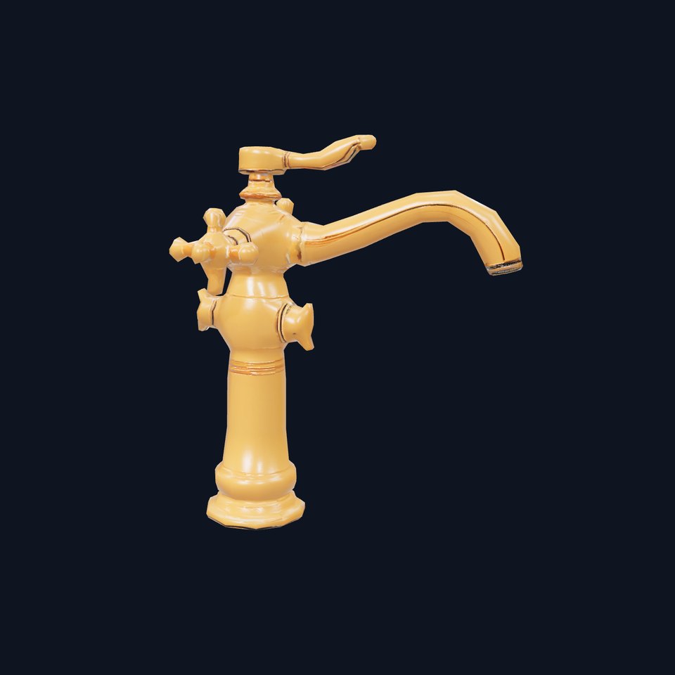 Antique Brass Faucet model pack