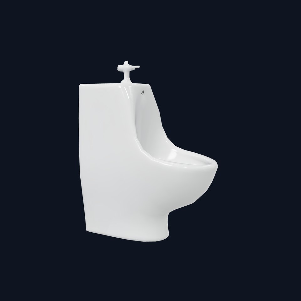 Sleek White Urinal model pack