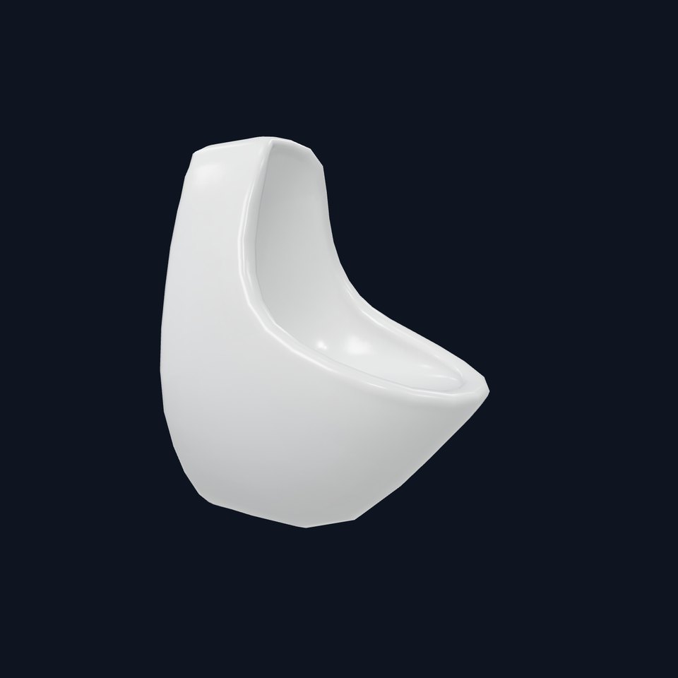 Sleek White Urinal model pack