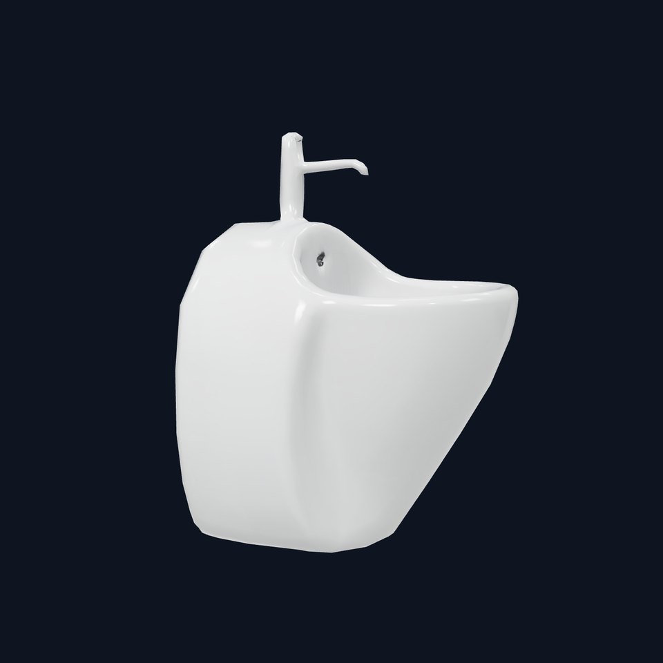 Modern White Urinal model pack