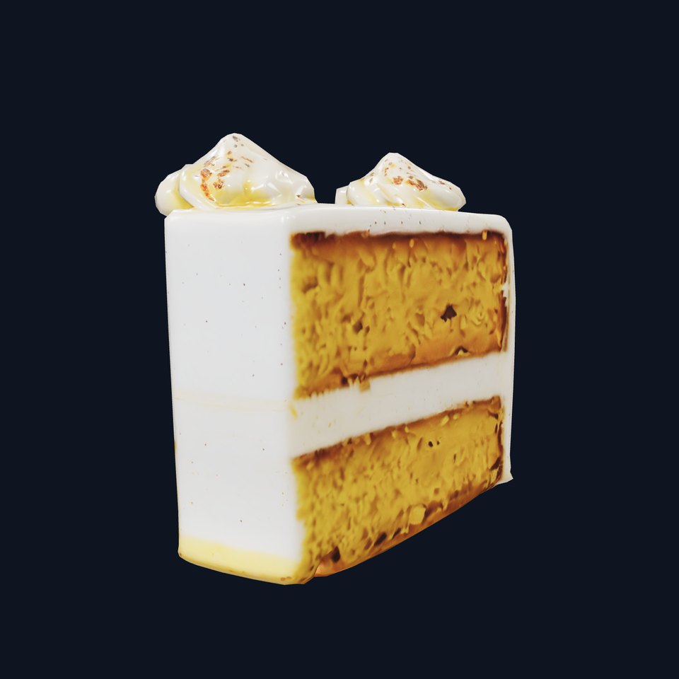 Vanilla Cake Slice model pack