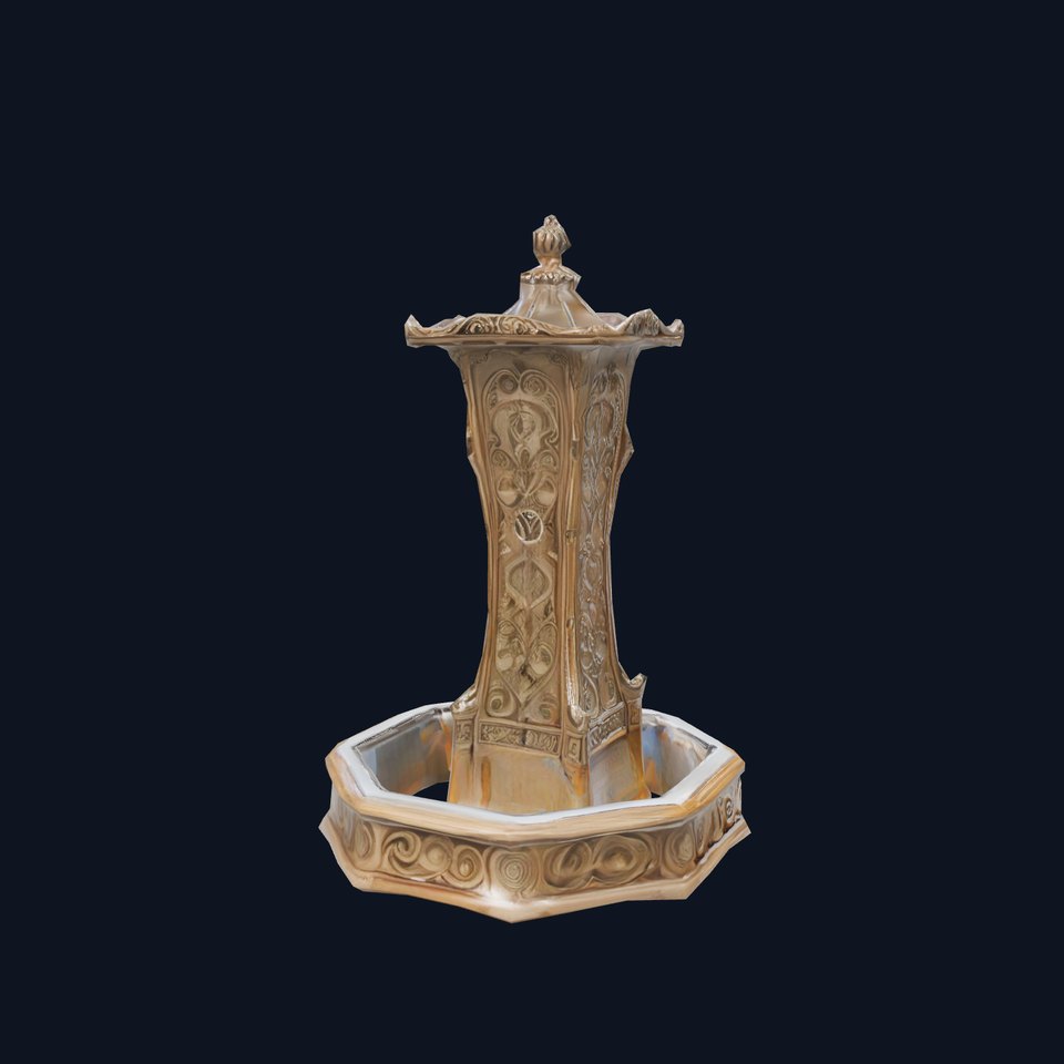 Ornate Bronze Fountain model pack