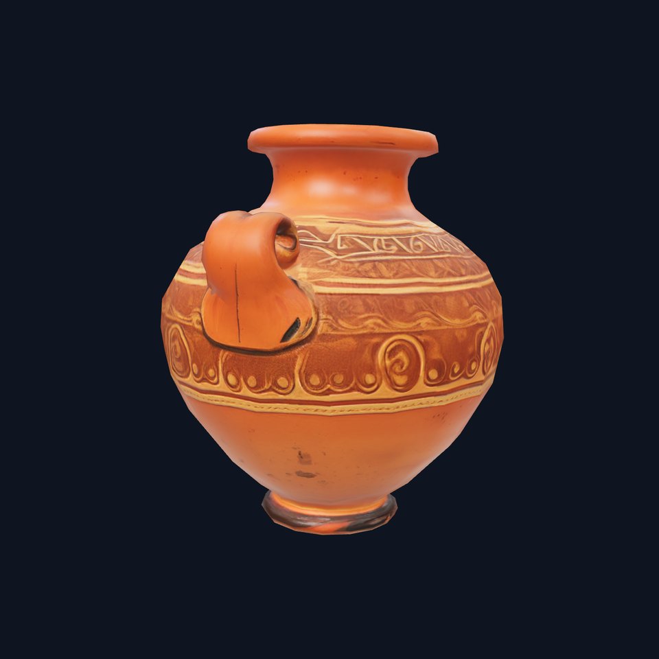 Elegant Terracotta Vase model pack
