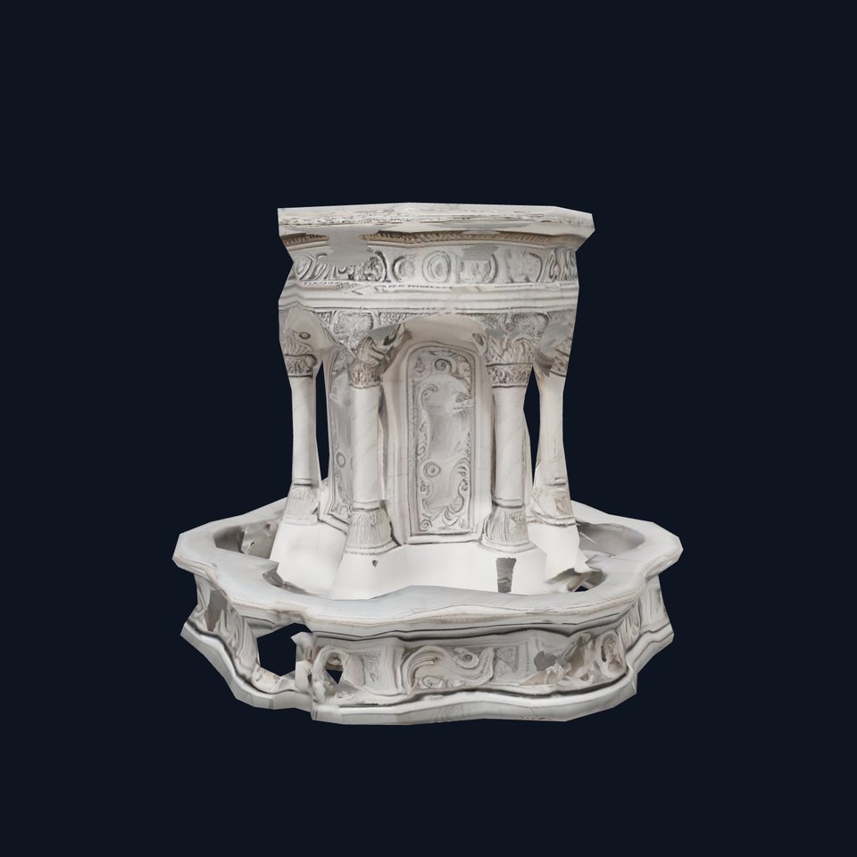 Ornate Marble Fountain model pack