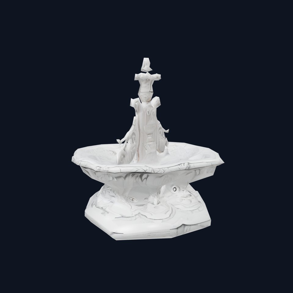 Ornate Marble Fountain model pack
