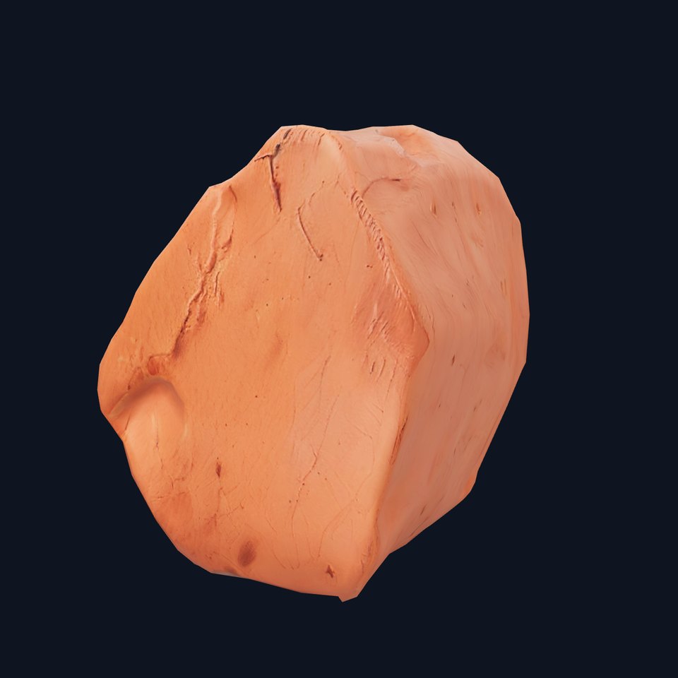 Rustic Terracotta Boulder model pack