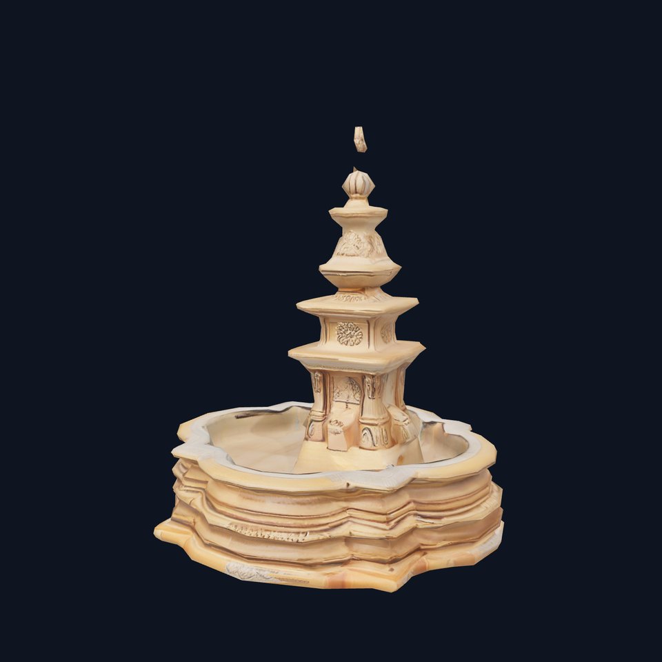 Elegant Stone Fountain model pack