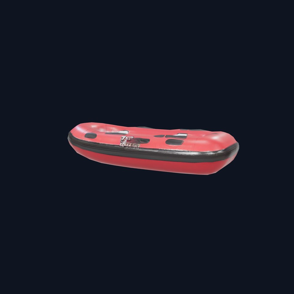 Red Inflatable Boat model pack