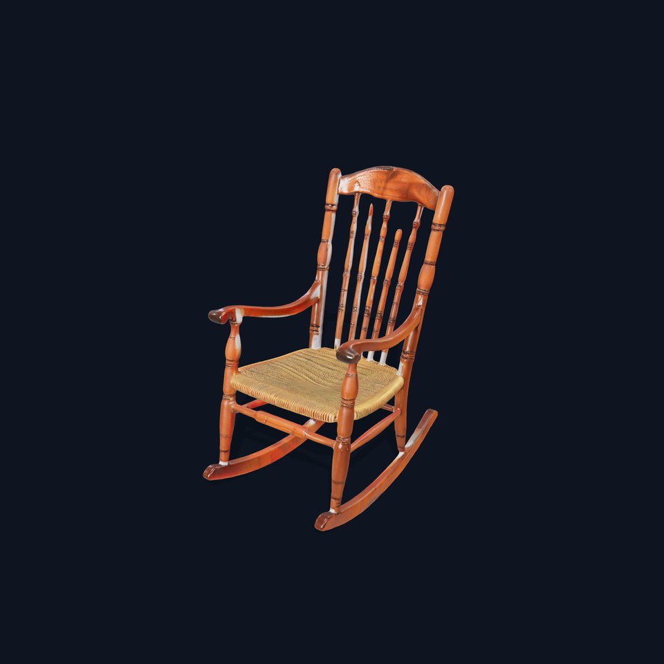 Classic Wood Rocking Chair model pack