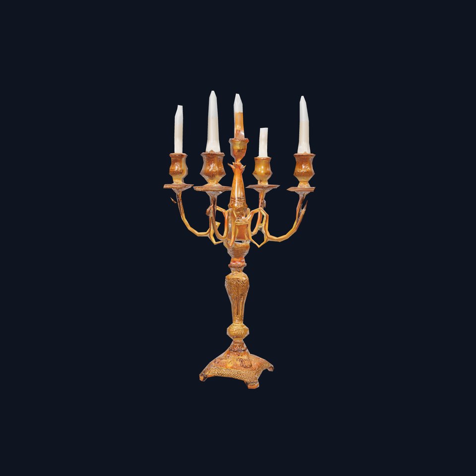 Elegant Gold Candelabra model pack