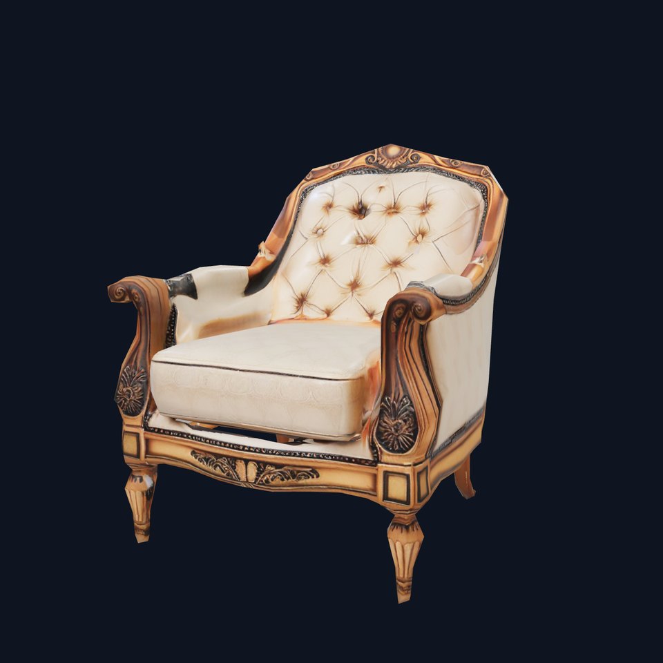 Elegant French Armchair model pack