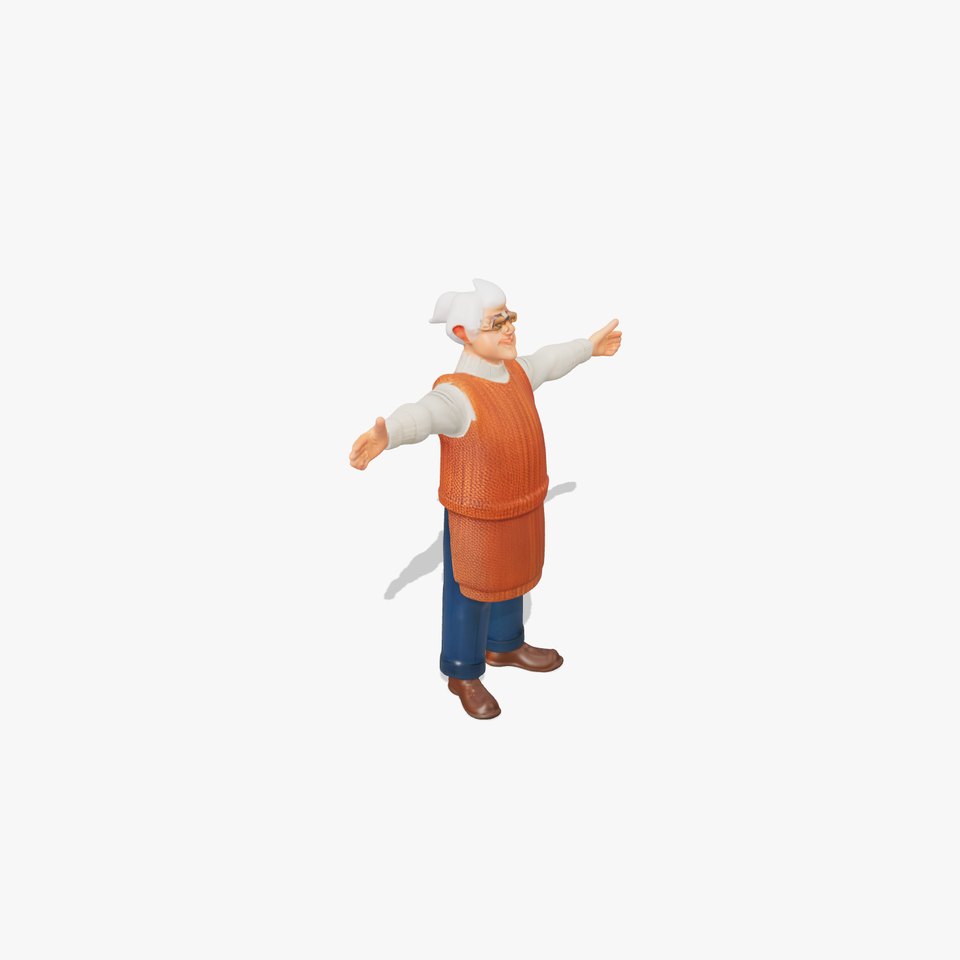Friendly Grandpa Character model pack