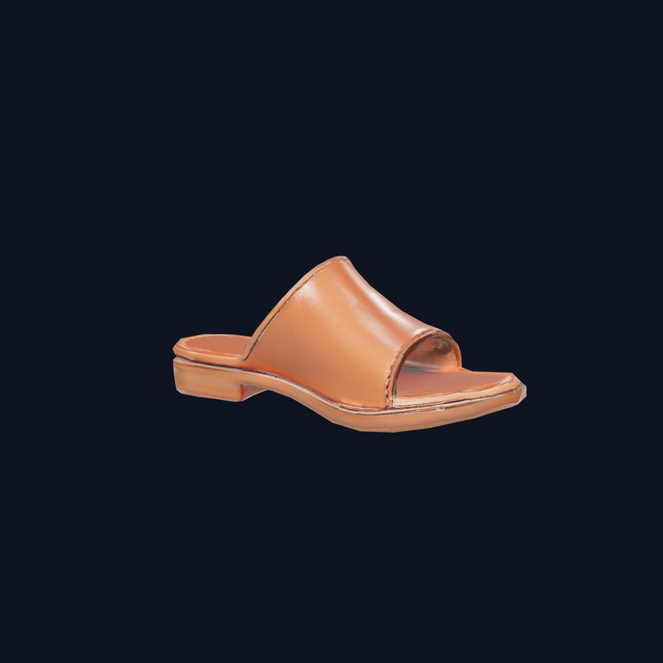 Brown Leather Sandal model pack