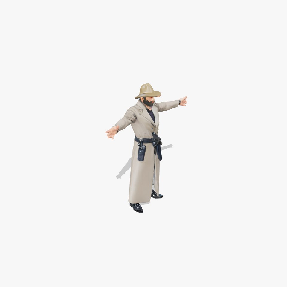 Adventurer Trench Coat model pack