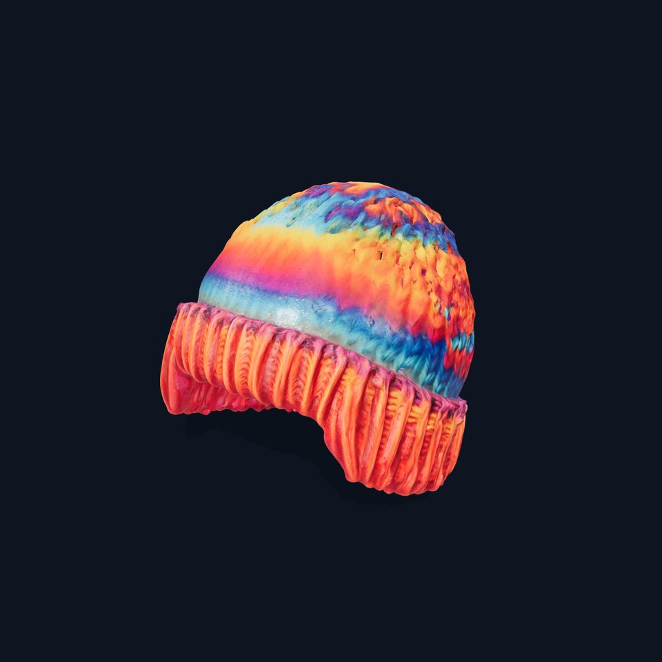 Rainbow Knit Beanie model pack